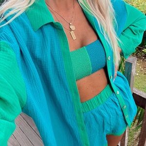 Show Me Your Mumu Sea Colorblock Gauze Set 🐳 🐢